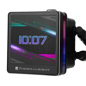Thermalright Grand Vision 360 ARGB AIO 360mm Liquid CPU Cooler, 3.4-Inch IPS LCD Screen with 480x480 Resolution, Upto 6400 RPM Pump Rated Speed - Black