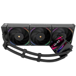 Thermalright Hyper Vision 360 ARGB AIO 360mm Liquid CPU Cooler, 3.95" Magnetic IPS LCD Screen with 480x480 Resolution - Black
