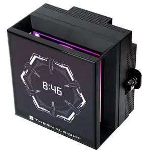 Thermalright Hyper Vision 360 ARGB AIO 360mm Liquid CPU Cooler, 3.95" Magnetic IPS LCD Screen with 480x480 Resolution - Black