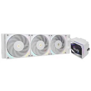 Thermalright Hyper Vision 360 ARGB AIO 360mm Liquid CPU Cooler, 3.95" Magnetic IPS LCD Screen with 480x480 Resolution - White