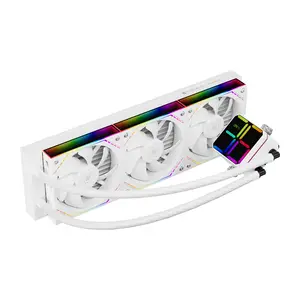 Thermalright Magic Qube 360 ARGB AIO 360mm Liquid CPU Cooler, Temperature Controlled Color Changing Digital Screen - White