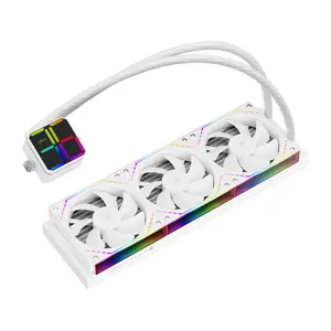 Thermalright Magic Qube 360 ARGB AIO 360mm Liquid CPU Cooler, Temperature Controlled Color Changing Digital Screen - White