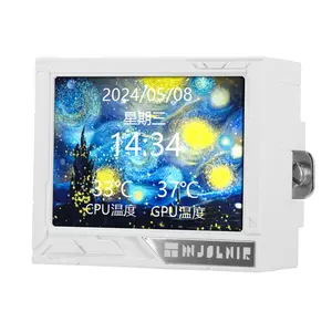 Thermalright Mjolnir Vision 360 WHITE X AIO 360mm Liquid CPU Cooler, 3.5" IPS LCD Screen with Magnet-Absorbent Screen Design - Black