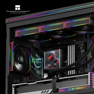 Thermalright Peerless Vision 360 ARGB AIO 360mm Liquid CPU Cooler, 3.95’’IPS LCD Screen with 480x480 Resolution - Black