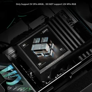 Thermalright Peerless Vision 360 UB ARGB AIO 360mm Liquid CPU Cooler, 3.95’’IPS LCD Screen with 480x480 Resolution - Black