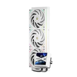Thermalright Peerless Vision 360 UB ARGB AIO 360mm Liquid CPU Cooler, 3.95’’IPS LCD Screen with 480x480 Resolution - White