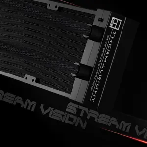 Thermalright Stream Vision 360 AIO 360mm Liquid CPU Cooler, 3.5’’ Square Full Color LCD Display, Magnetic Suction High-Performance Pump