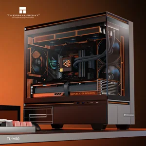 Thermalright TL-M10 Mid-Tower Micro-ATX Gaming Case, 4x Pre-Installed ARGB Fans - Black 