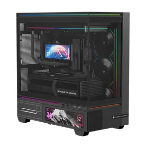 Thermalright TL-M10 Vision Mid-Tower Micro-ATX Gaming Case, 4x Pre-Installed ARGB Fans - Black 