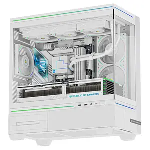 Thermalright TL-M10W Mid-Tower Micro-ATX Gaming Case, 4x Pre-Installed ARGB Fans - White