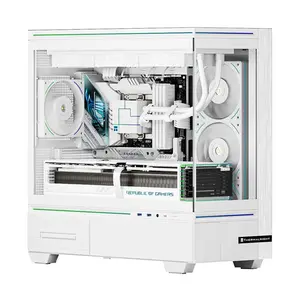 Thermalright TL-M10W Mid-Tower Micro-ATX Gaming Case, 4x Pre-Installed ARGB Fans - White