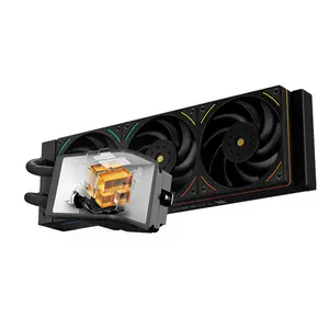 Thermalright Wonder Vision 360 UB ARGB AIO 360mm Liquid CPU Cooler, 6.7-inch 3D Curved AMOLED Screen with 2400x1080 Resolution, Upto 6400 RPM Pump Rated Speed - Black