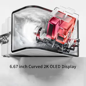 Thermalright Wonder Vision 360 UB ARGB AIO 360mm Liquid CPU Cooler, 6.7-inch 3D Curved AMOLED Screen with 2400x1080 Resolution, Upto 6400 RPM Pump Rated Speed - White