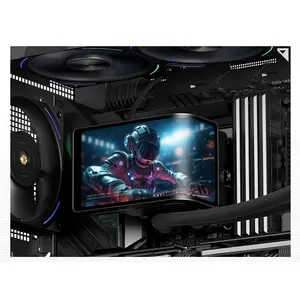 Thermalright Wonder Vision 360 Turbo ARGB AIO 360mm Liquid CPU Cooler, 6.67-inch Magnetic Curved Screen with 2400x1080 Resolution, Upto 6400 RPM Pump & 3000 RPM Fan Speed - Black
