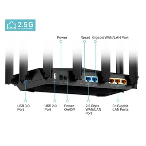 TP-Link Archer AX95 AX7800 Tri-Band 8-Stream Wi-Fi 6 Router | 2.5 Gbps WAN/LAN port, Eight High-Gain Antennas