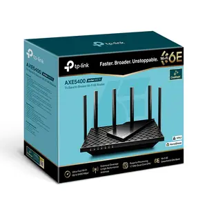 TP-Link Archer AXE75 AXE5400 Tri-Band Gigabit Wi-Fi 6E Router | Wi-Fi 6E, OneMesh, Compatible with Alexa