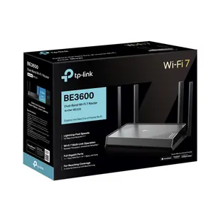TP-Link Archer BE220 BE3600 Dual-Band Wi-Fi 7 Router | Maximized Coverage, EasyMesh