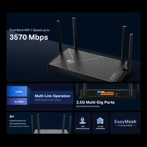 TP-Link Archer BE230 BE3600 Dual-Band Wi-Fi 7 Router | 2.5 Multi-Gig Connectivity