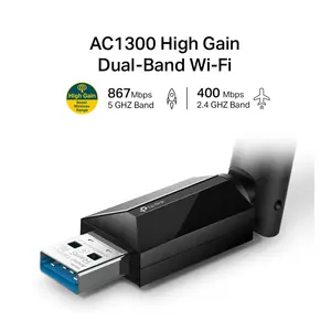TP-Link Archer T3U Plus AC1300 High Gain Wireless Dual Band USB Adapter