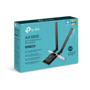 TP-Link Archer TX20E AX1800 Wi-Fi 6 Bluetooth 5.2 PCIe Adapter | Wi-Fi 6, WPA3 Security