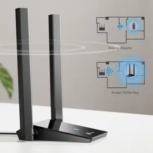 TP-Link Archer TX20U Plus AX1800 Dual Antennas High Gain Wireless USB Adapter | Wi-Fi 6, Dual High-Gain Antennas, MU-MIMO, OFDMA , USB 3.0