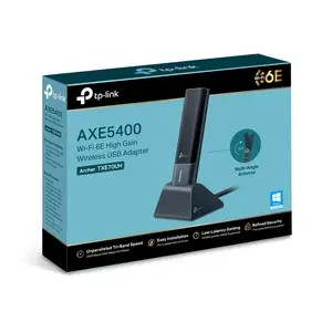 TP-Link Archer TXE70UH AXE5400 Wi-Fi 6E High Gain Wireless USB Adapter | Tri-Band, Broader Coverage, Low Latency Gaming, Refined Security