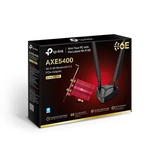 TP-Link Archer TXE75E AXE5400 Wi-Fi 6E Bluetooth 5.3 PCIe Adapter | Tri-Band 2402+2402+574 Mbps, 2x Multi-Directional Antennas, WPA3 Security
