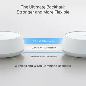 TP-Link Deco BE25 BE5000 Whole Home Mesh WiFi 7 System (3-Pack) | 5 Gbps Dual-Band, 2.5 Gbps Gigabit Ports, Multi-Link Operation