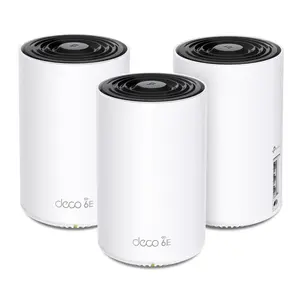 TP-Link Deco XE75 AXE5400 Tri-Band Mesh Wi-Fi 6E System (3-Pack) | Up to 5.4 Gbps Tri-Band Speeds, Up to 7,200 ft Coverage, AI-Driven Mesh, Up to 200 Devices