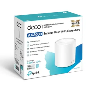 TP-Link Deco X50 AX3000 Whole Home Mesh WiFi 6 System (1-Pack) | Up to 3.0 Gbps, Gigabit Ports, Boosted Seamless Coverage