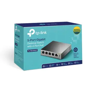 TP-Link TL-SG1005P 5-Port Gigabit Desktop Switch with 4-Port PoE | QoS Support, IGMP Snooping