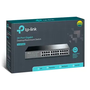 TP-Link TL-SG1024D V9 24-Port Gigabit Desktop / Rackmount Switch | Fanless, Energy-Efficient Design