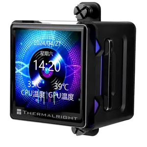 Thermalright Elite Vision 360 ARGB AIO 360mm Liquid CPU Cooler, 2.73-Inch IPS LCD Screen with 320x320 Resolution - Black
