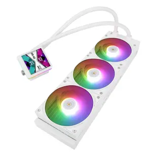 Thermalright Grand Vision 360 ARGB AIO 360mm Liquid CPU Cooler, 3.4-Inch IPS LCD Screen with 480x480 Resolution, Upto 6400RPM Pump Rated Speed - White