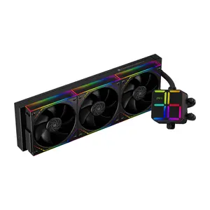 Thermalright Magic Qube 360 ARGB AIO 360mm Liquid CPU Cooler, Temperature Controlled Color Changing Digital Screen - Black 