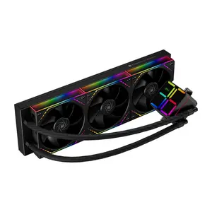 Thermalright Magic Qube 360 ARGB AIO 360mm Liquid CPU Cooler, Temperature Controlled Color Changing Digital Screen - Black 