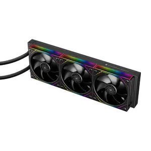 Thermalright Magic Qube 360 ARGB AIO 360mm Liquid CPU Cooler, Temperature Controlled Color Changing Digital Screen - Black 