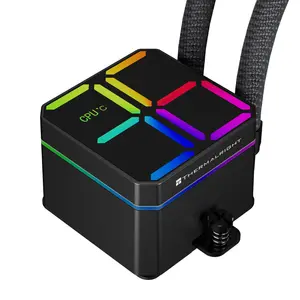 Thermalright Magic Qube 360 ARGB AIO 360mm Liquid CPU Cooler, Temperature Controlled Color Changing Digital Screen - Black 