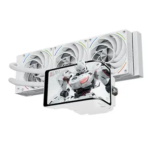 Thermalright Wonder Vision 360 Turbo ARGB AIO 360mm Liquid CPU Cooler, 6.67-inch Magnetic Curved Screen with 2400x1080 Resolution, Upto 6400 RPM Pump & 3000 RPM Fan Speed - White
