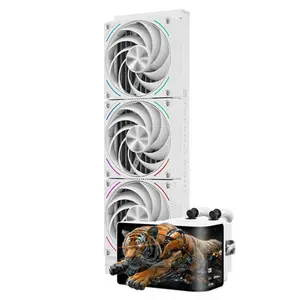 Thermalright Wonder Vision 360 Turbo ARGB AIO 360mm Liquid CPU Cooler, 6.67-inch Magnetic Curved Screen with 2400x1080 Resolution, Upto 6400 RPM Pump & 3000 RPM Fan Speed - White