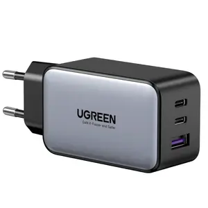 UGREEN 10335 Nexode 65W USB C GaN Charger-3 Ports Wall Charger, GaN II Technology, Intelligent Power Distribution