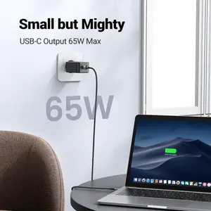 UGREEN 10335 Nexode 65W USB C GaN Charger-3 Ports Wall Charger, GaN II Technology, Intelligent Power Distribution