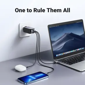 UGREEN 10335 Nexode 65W USB C GaN Charger-3 Ports Wall Charger, GaN II Technology, Intelligent Power Distribution