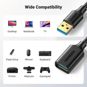 UGREEN USB 3.0 Extension Cable A Male to A Female USB Extension Cable, 2M Length | 10373