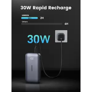 UGREEN Nexode 10000mAh 30W Power Bank, Smart Digital Display, Superior Safety, 25185