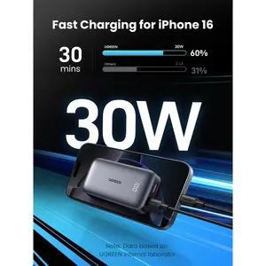 UGREEN Nexode 10000mAh 30W Power Bank, Smart Digital Display, Superior Safety, 25185
