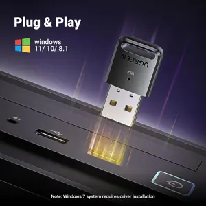 Ugreen 35058 USB Bluetooth 5.4 Adapter for PC, Plug & Play for Windows