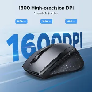 UGREEN 45012 2.4G Wireless Mouse 1600 DPI Ergonomic Design - Black
