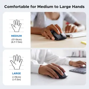 UGREEN 45012 2.4G Wireless Mouse 1600 DPI Ergonomic Design - Black