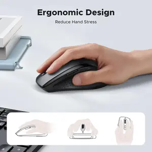 UGREEN 45012 2.4G Wireless Mouse 1600 DPI Ergonomic Design - Black